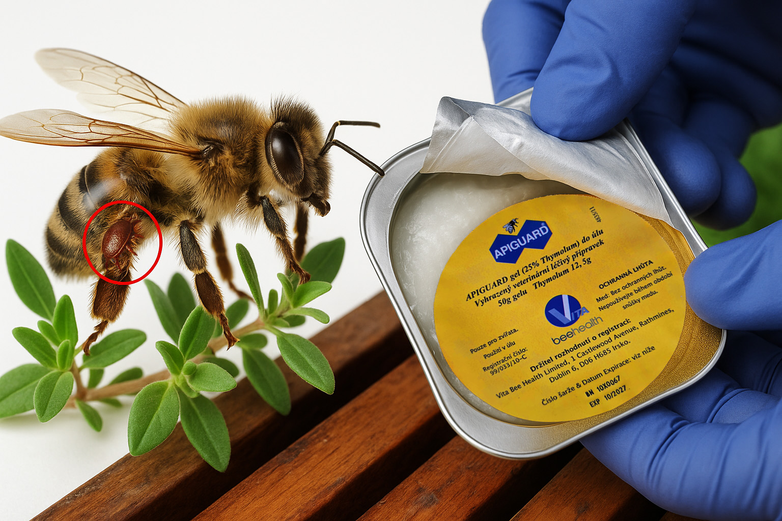 Obrázek Apiguard Gel (25 % Thymol) – Präparat zur effektiven Varroabekämpfung im Bienenstock