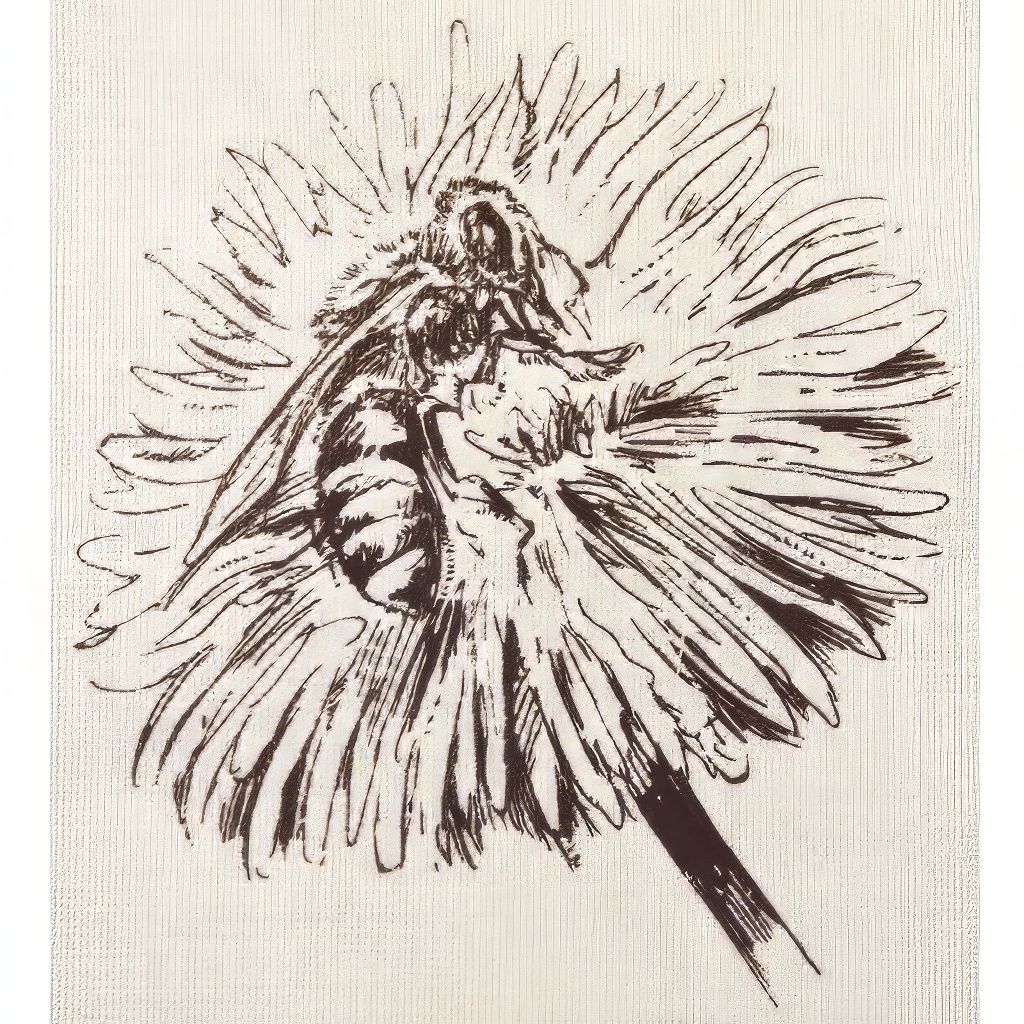 ApiSina Honigglasbeutel natur Blume
