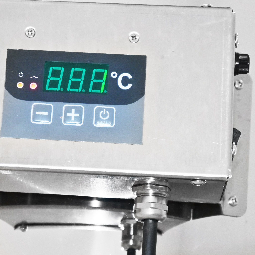 Doppelwand-Abfüller mit Heizung Mellarius MaxiLine 230 V – 104 Liter / 140 kg