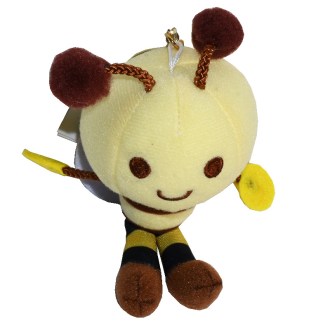 Plüschbiene „Freddie“ mit Schlüsselanhänger – 13 cm
