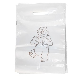 Plastiktaschen mit Bärenmotiv 30×35 cm - 50 Stk.