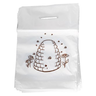 Plastiktüten mit Bienenstockmotiv 25×35 cm - 50 Stück