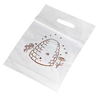Plastiktüten mit Bienenstockmotiv 25×35 cm - 50 Stück