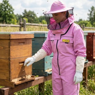 Imkeroverall mit Hut - violett - Lysoń, Größe: S-XXXL