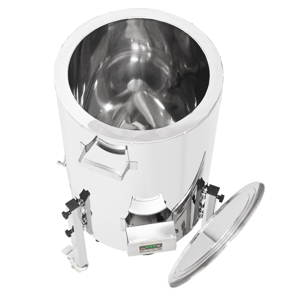 Doppelwand-Abfüller mit Heizung Mellarius MaxiLine 230 V – 104 Liter / 140 kg