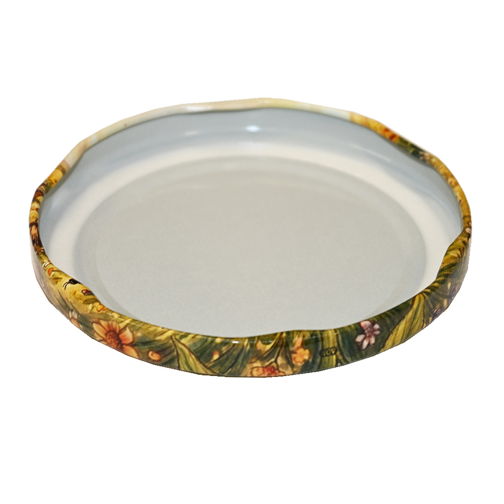 Deckel für Glas TO 82 - Gemalte Sonnenblume 700 Stk. - ganze Kiste - HOJ4